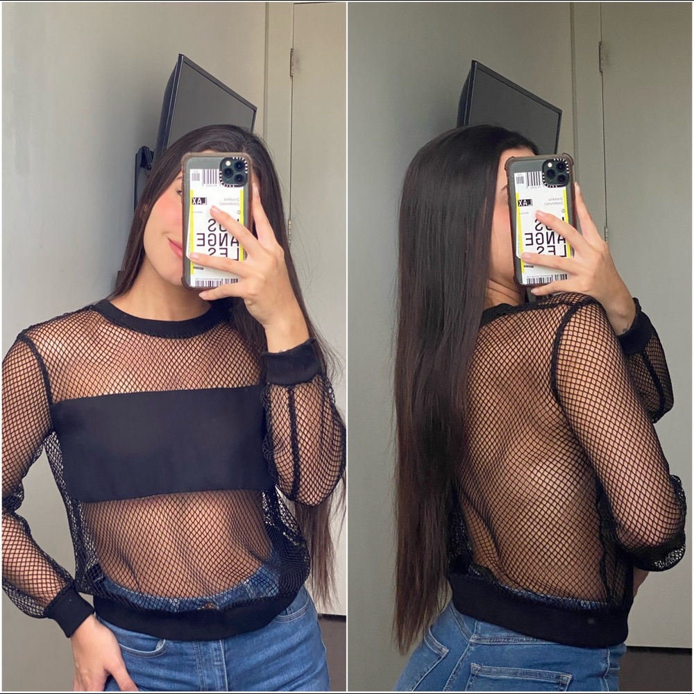 LONG SLEEVE FISHNET TOP FROM H&M